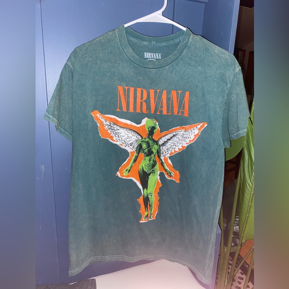 NIRVANA Women’s‎ Teal and Orange Tee